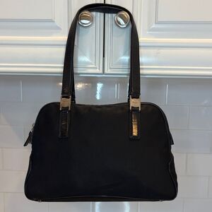 Salvatore Ferragamo Bag Purse Handbag Audrey Hepburn Nylon Satchel Shoulder Bag